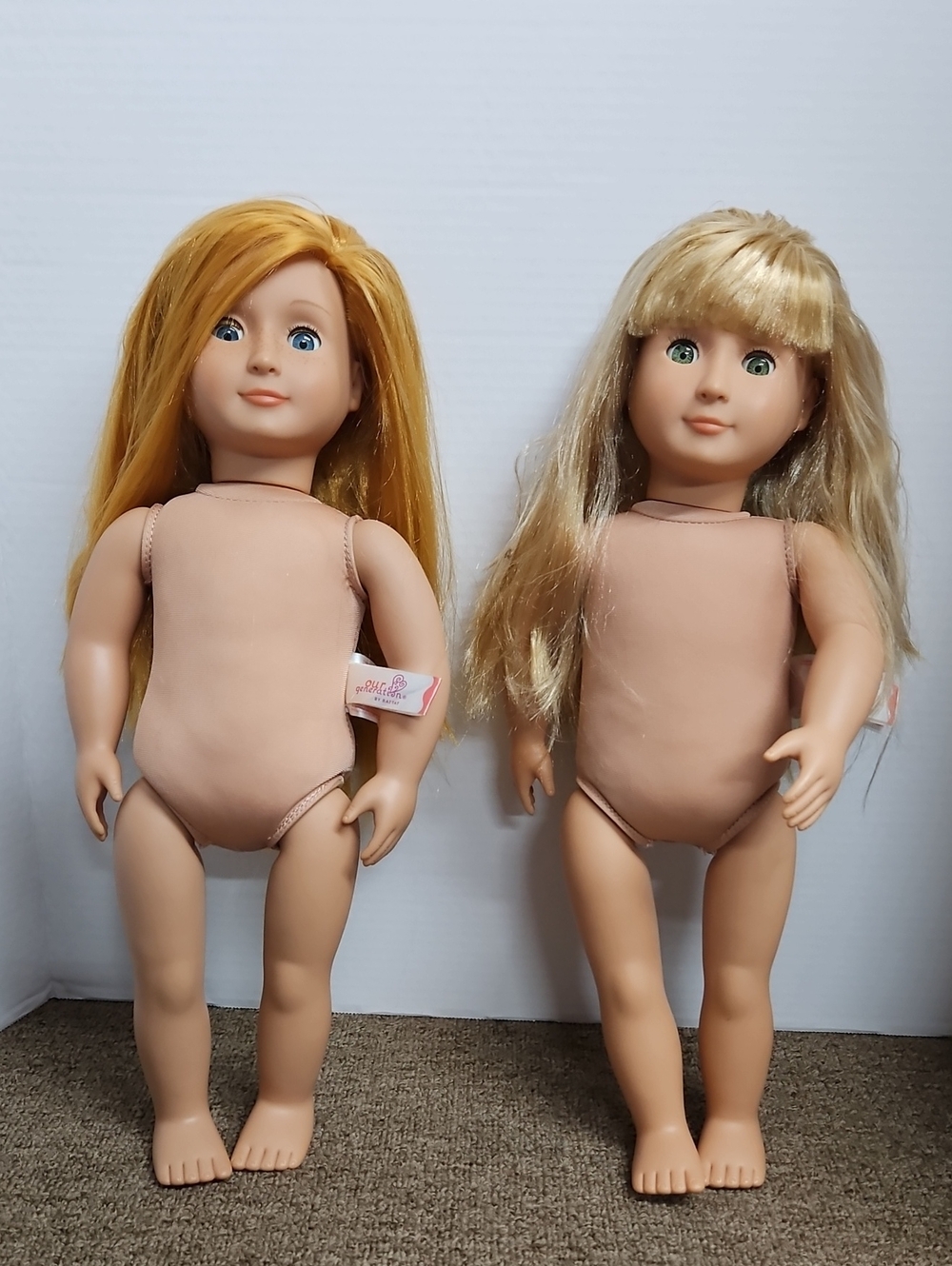Our Generation Doll Lot Of 2 Red Hair/Blue Eyes & Blonde/Hazel